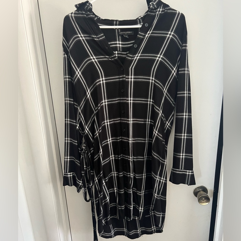 Banana republic plaid shirt dress